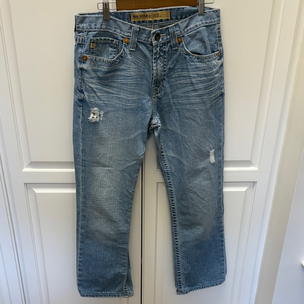 Big Star Men's Distressed Denim Jeans 33 x 29